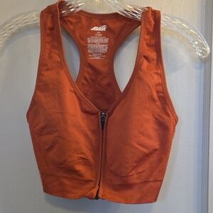 Avia Rust Zippered Sports Top XXL